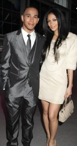 Raymond Lockhart son Lewis Hamilton with Nicole Scherzinger.